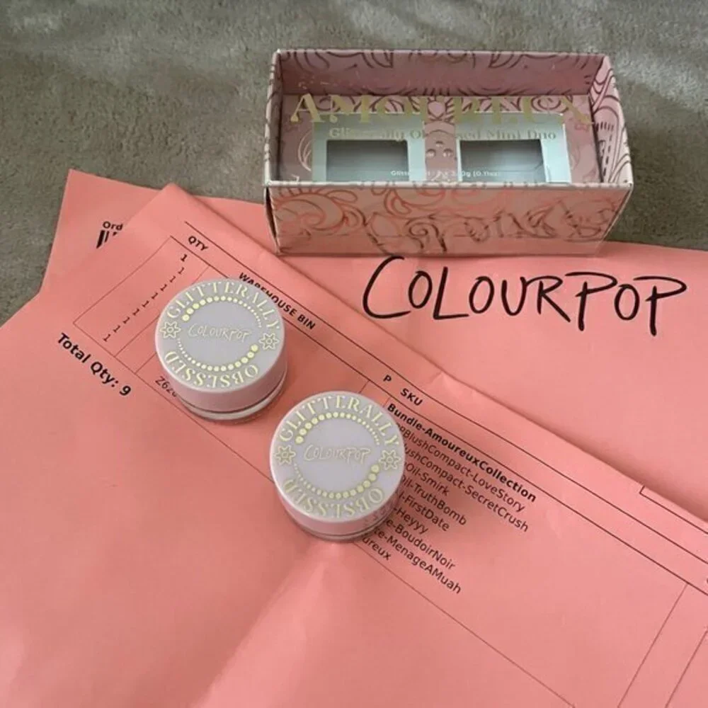ColourPop AMOREAUX Glitterally Obsessed Mini Duo Gaze & In Your Eyes NIB